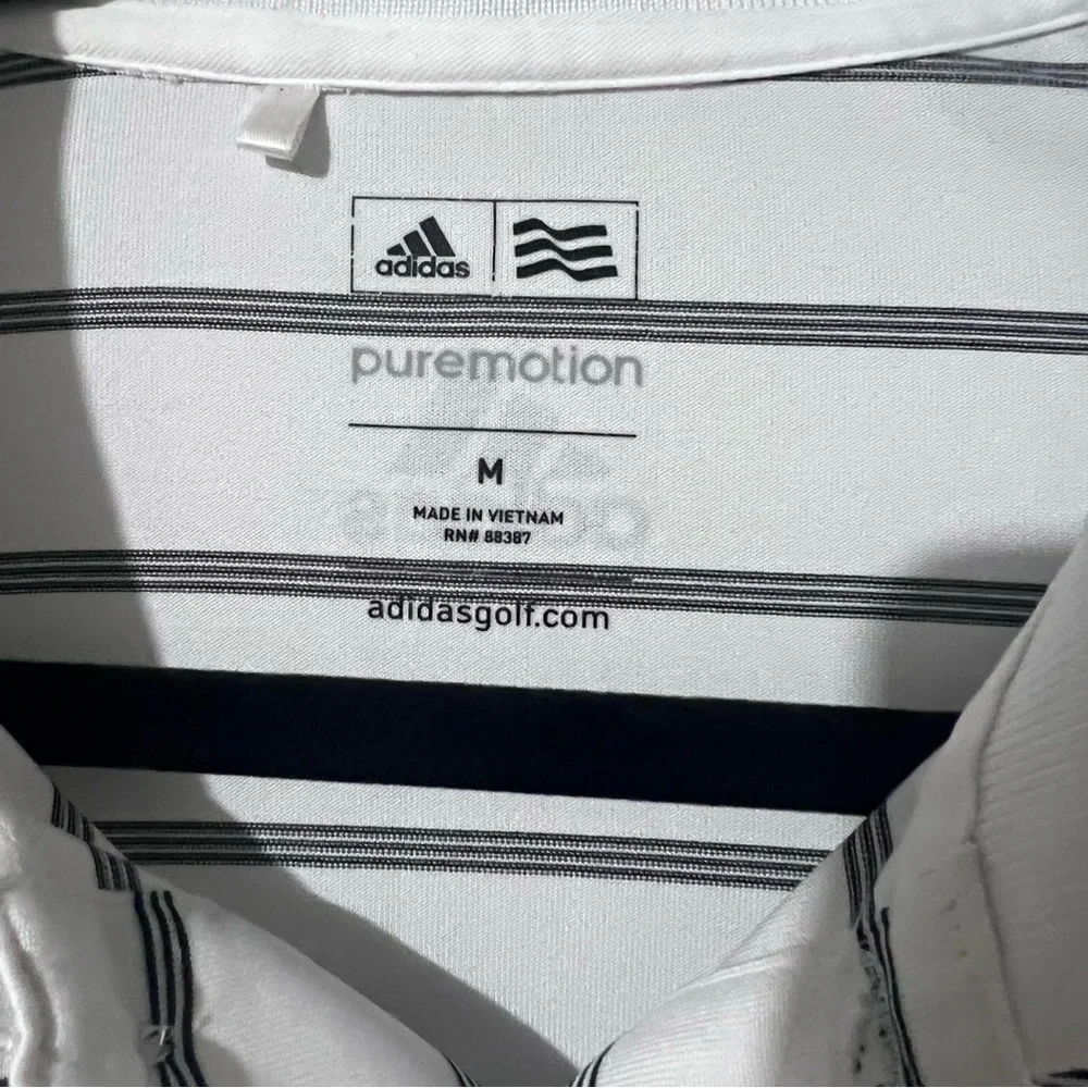 Adidas Pure Motion Men’s Collard Short Sleeve Shirt Size Medium